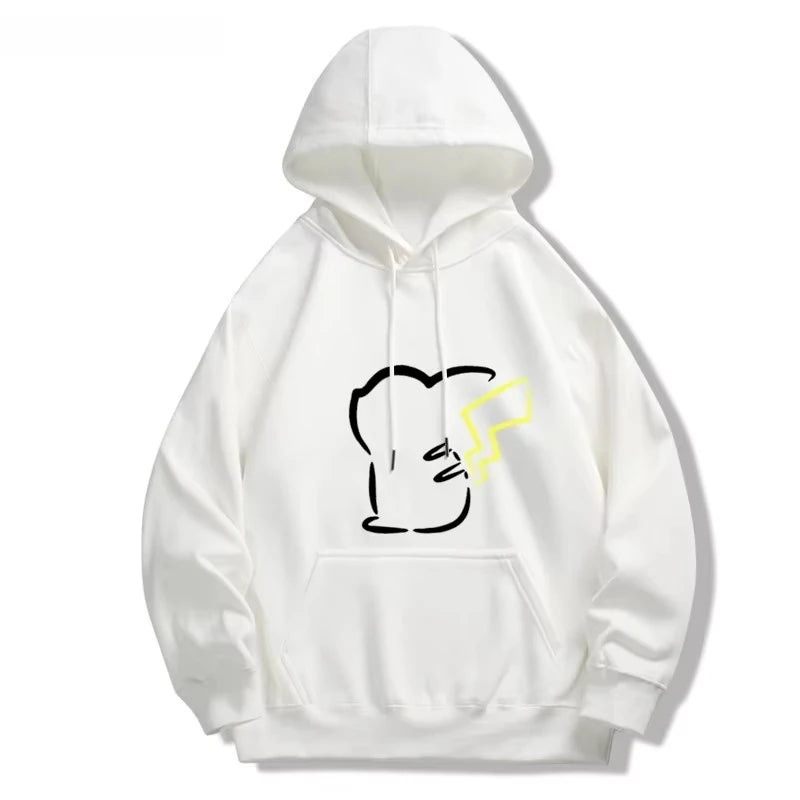 Pok É Mon Handheld Hooded Sweatshirt for Men and Women in Autumn and Winter New Y2K Harajuku Style Plus Size Casual Chain Mode