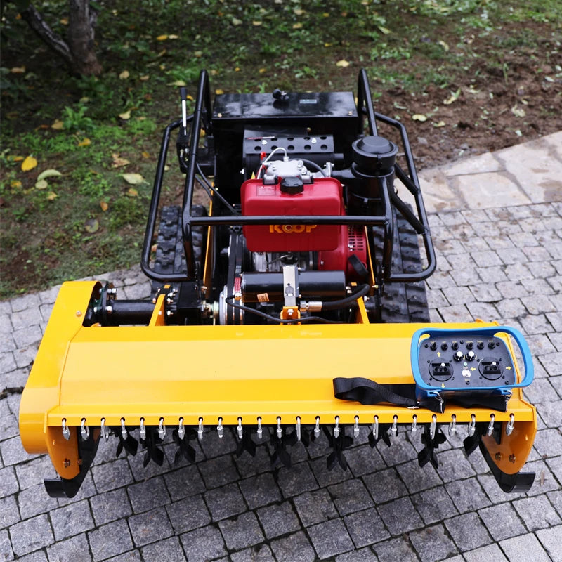 CustomizedAll-Terrain  Pulverizer Lawn Mower Self-Propelled Remote Control Intelligent Automatic Crawler Farm Engine For Grass
