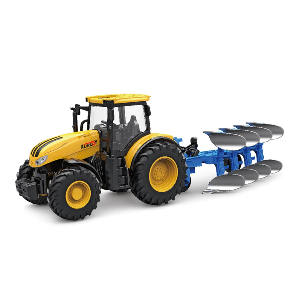 Farmer Truck 1/24 Inertia Farmer's Combined Soil Preparation Vehicle For Kids Scene Simulation Toys for Boys Christmas Gifts