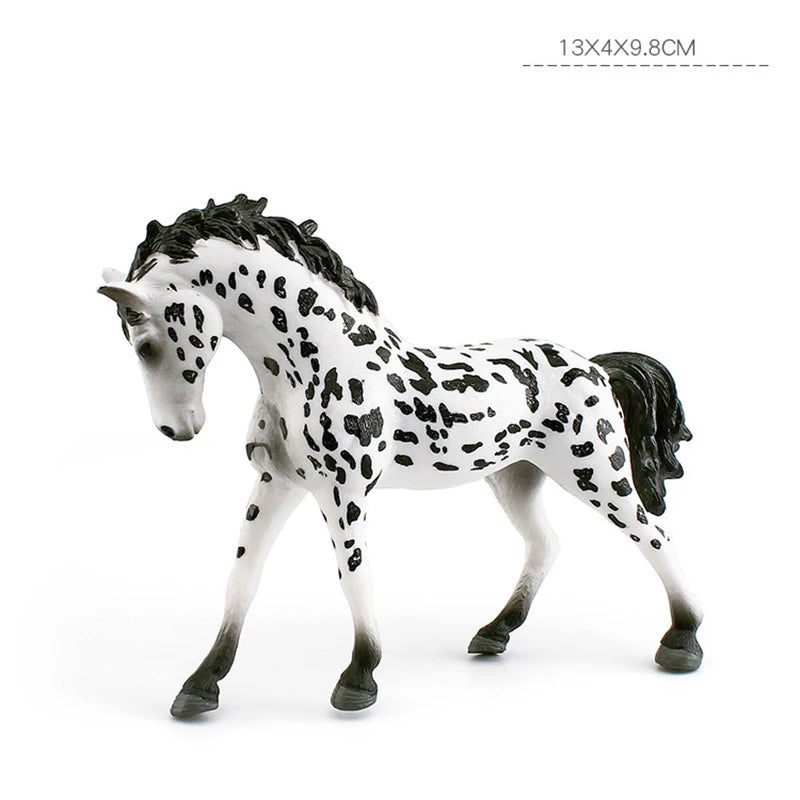 Simulation Quart Horse Appaloosa Horse Hanoverian Horse Animal Stallion Models Static Desktop Decorative Ornaments Children Toys