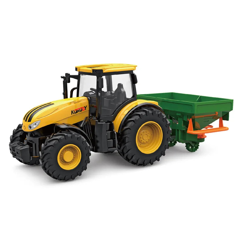 Farmer Truck 1/24 Inertia Farmer's Combined Soil Preparation Vehicle For Kids Scene Simulation Toys for Boys Christmas Gifts