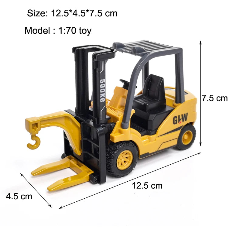 Toys for Boys Tower Crane Tractor Kids Excavator Bulldozer Forklift Trucks Model Diecast Farm Engineering Alloy+Plastic Vehicle