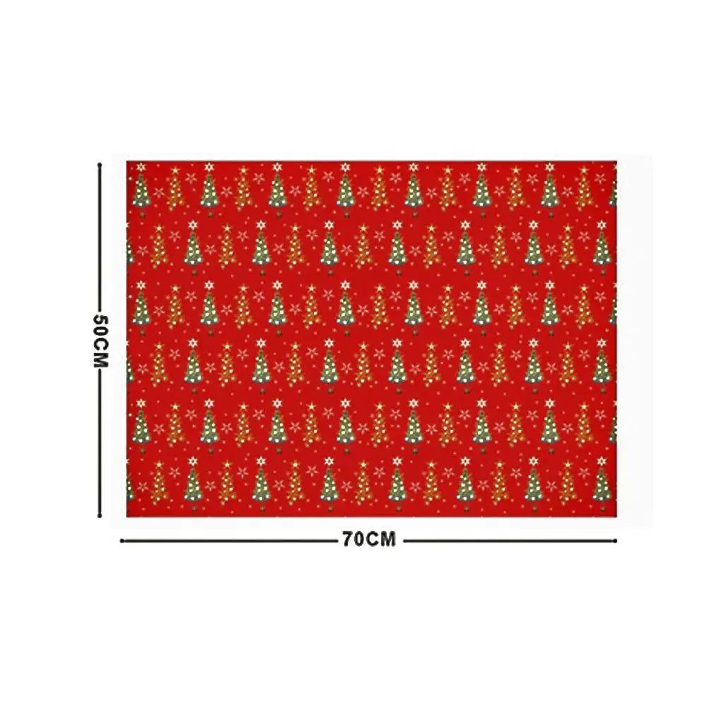 Happy New Year Roll Christmas Packaging Paper 2025 Santa Claus DIY Craft Paper Christmas Tree Navidad Gift Wrapping Paper