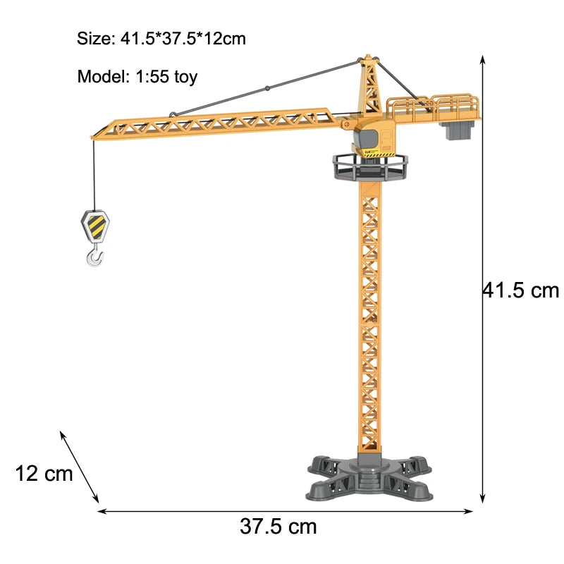 Toys for Boys Tower Crane Tractor Kids Excavator Bulldozer Forklift Trucks Model Diecast Farm Engineering Alloy+Plastic Vehicle