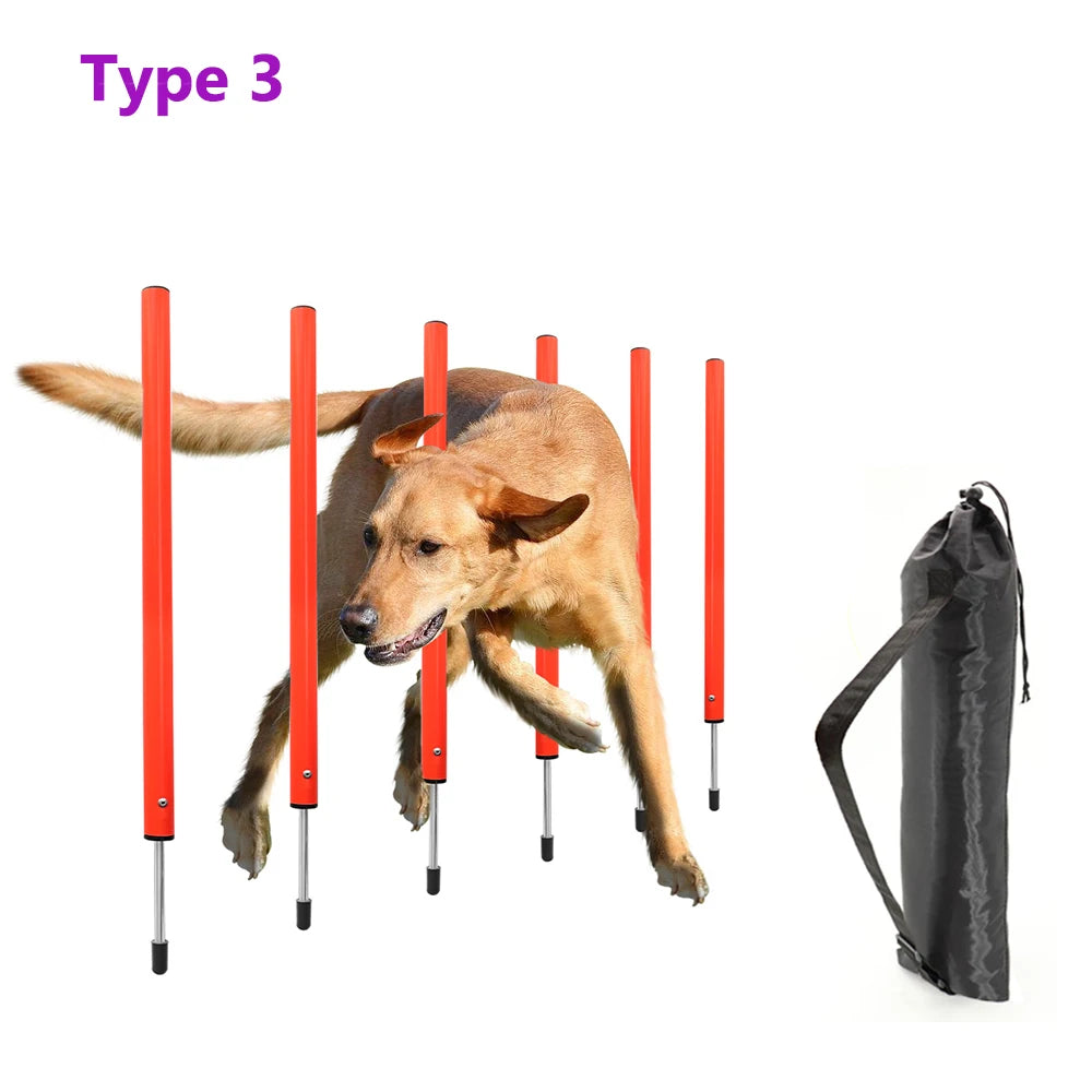 Dog Agility Equipment Portable Pet Training Equipments Dogs Jumping Training Tool Outdoor Dogs Running Stake Sports Stakes Pole