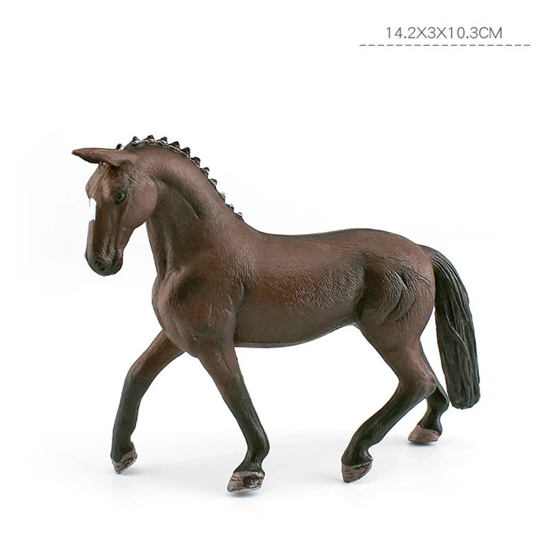 Simulation Quart Horse Appaloosa Horse Hanoverian Horse Animal Stallion Models Static Desktop Decorative Ornaments Children Toys
