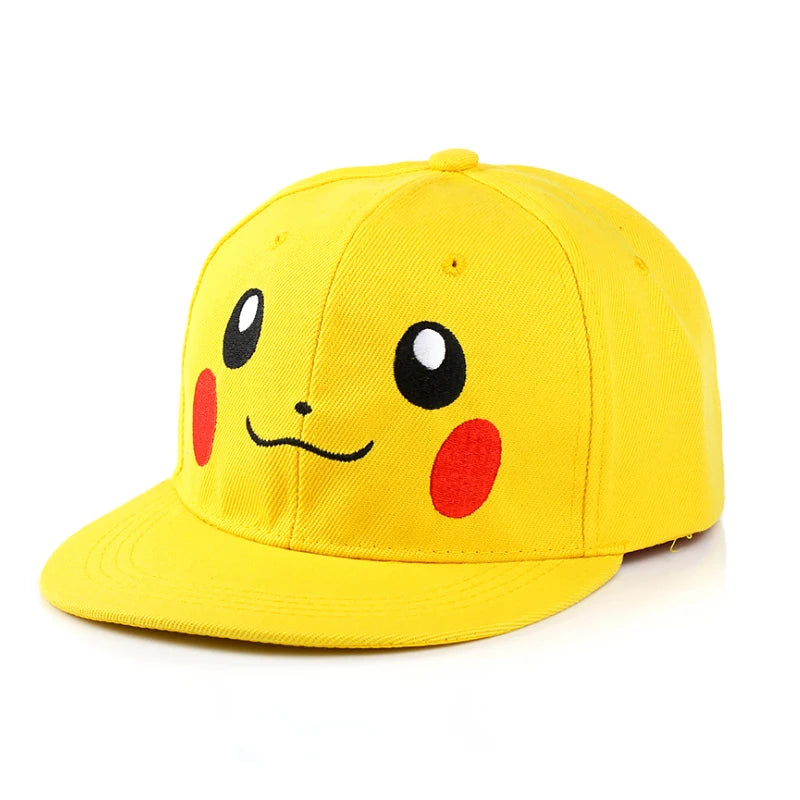 Pokemon Anime Cartoon Series Children Hat Flat brimmed hat Sun Hat Adjustable Adult Outdoor Sports Baseball Cap Cosplay Gifts
