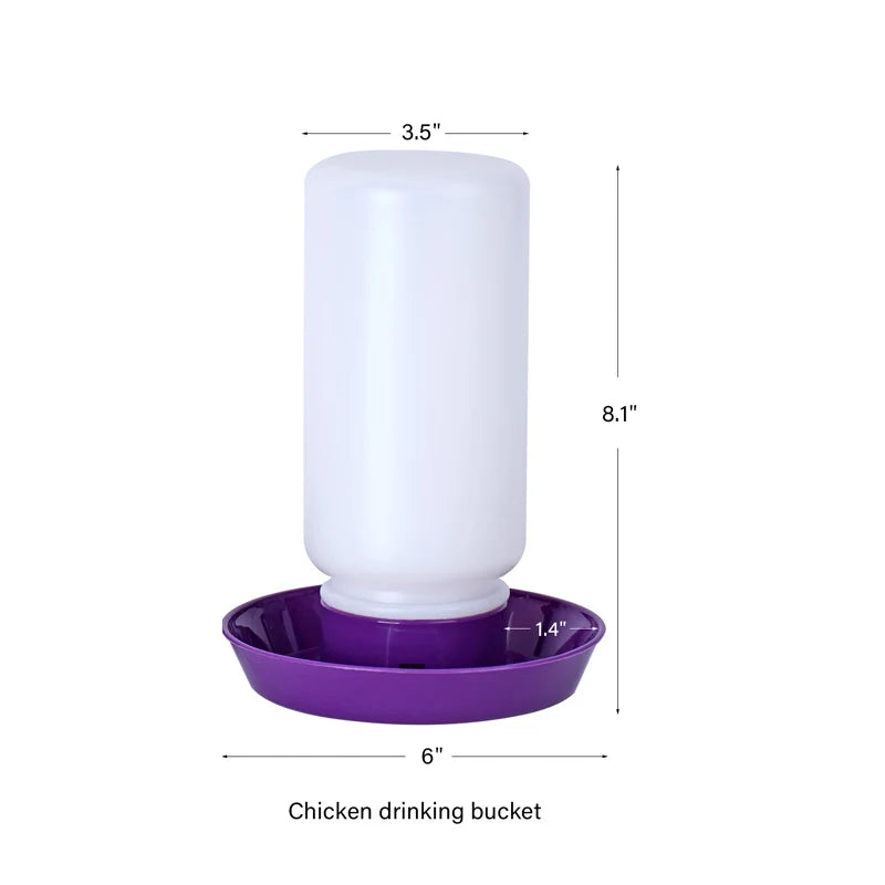 1L Poultry New Thickened Feeder and Drinker Chicken Feeder Bucket Automatic Water Food Dispenser Chick Drinker Feeding Bucket