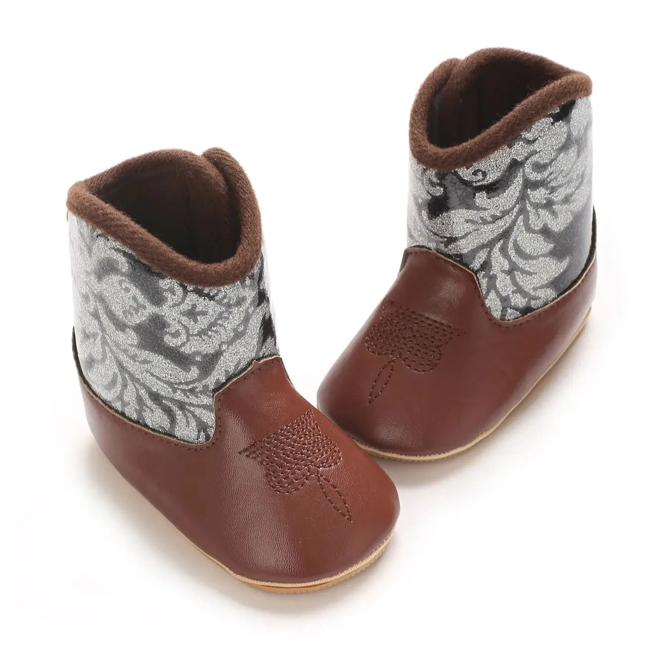 Baby Cowboy Boots - Western Style | Soft soled First Walking Shoes for Newborns and Preschoolers