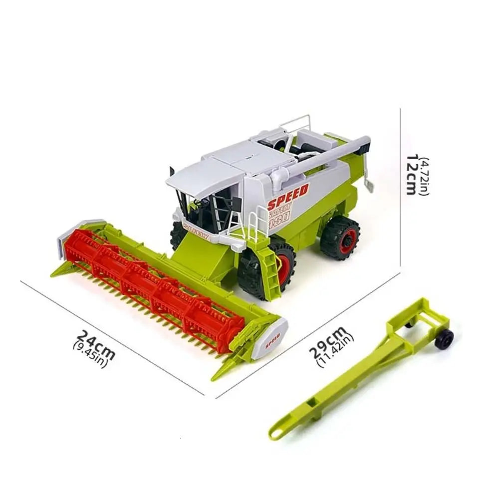 High Simulation Farm Tractor Toy Movable Joint Fall Resistance Harvester Truck Model Inertial Driving Educational Farm Truck Toy