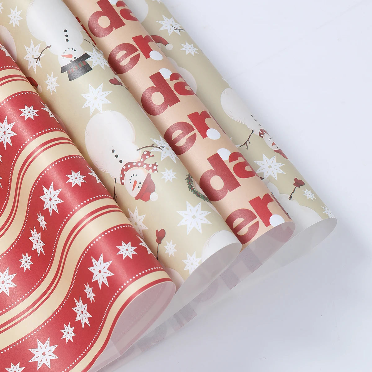 Christmas Wrapping Paper 50*70cm Christmas Kraft Paper Gift Wrap with Snowflake for Xmas Party Gift Packing DIY Crafts Papers